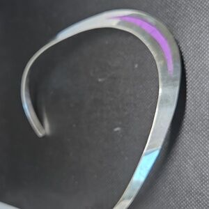 Sterling Neck Cuff Purple Detail